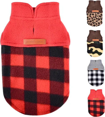Miniatura 7 de Ropa de invierno para perro, chaleco de forro polar para perro, chaleco cálido y suave para perros pequeños y gatos, ropa para cachorros, gatitos