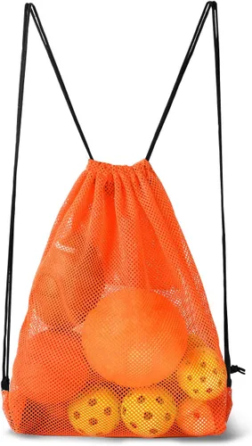 Miniatura 87 de GSE Games & Sports Expert Bolsa de malla con cordón para béisbol, pelotas de pickleball, pelotas de golf, gimnasio, equipo de natación, lavandería
