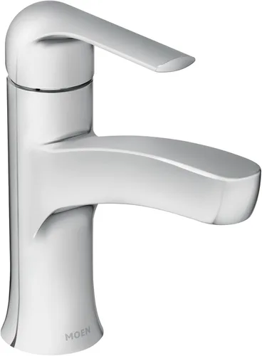 Miniatura 9 de Moen Tilson Spot Resist 84565SRN - Grifo de fregadero de baño de níquel cepillado con una manija con placa opcional, 84565SRN cepillado níquel
