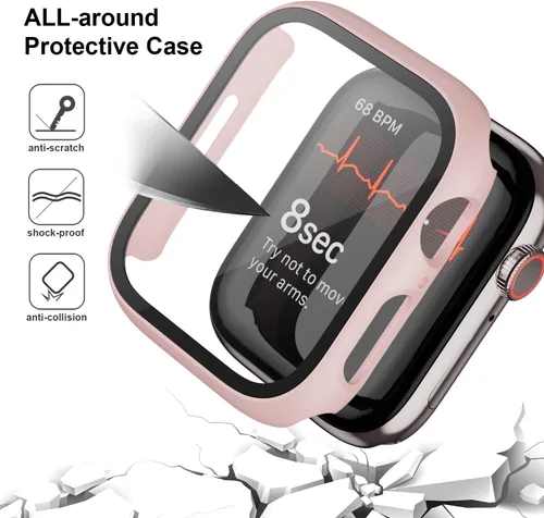 Miniatura 4 de Paquete de 16 fundas rígidas de PC para Apple Watch de 38 mm Series 3 2 con protector de pantalla de vidrio templado, cubierta protectora