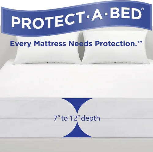 Miniatura 3 de Protect-A-Bed AllerZip Protector de colchón suave lavable a máquina, individual, 7-12 pulgadas