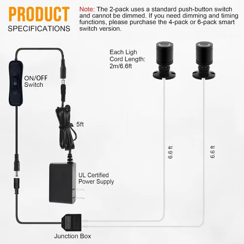 Miniatura 6 de Taysing Foco LED para interiores, mini-foco para exhibición, pinturas, imágenes, plantas, joyas, estantes, armarios, carteles, escaparate