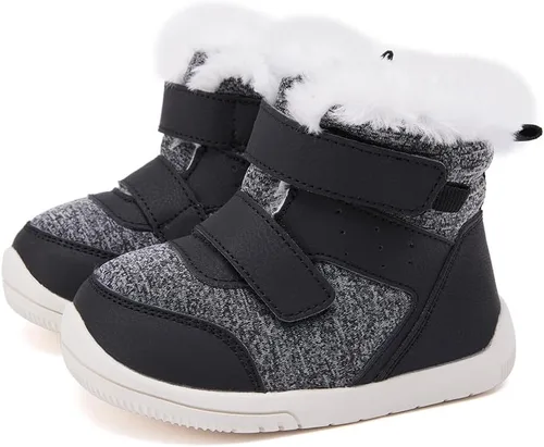 Miniatura 82 de BMCiTYBM Botas de nieve de invierno para bebés y niños pequeños, de piel sintética, cálidas, antideslizantes, zapatos para primeros pasos
