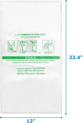 Miniatura 7 de Paquete de 15 + 5 bolsas de filtro HEPA 204814 más cinturones, para bolsas de vacío Kirby 204811 204808 205811, bolsas universales de tela blanca