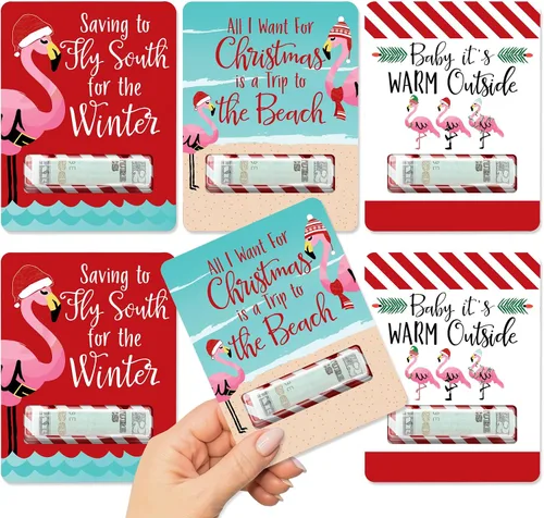 Miniatura 16 de Big Dot of Happiness Winter Wonderland - Juego de 6 tarjetas de dinero divertidas con diseño de copo de nieve para fiestas de vacaciones y boda