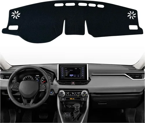 Miniatura 7 de Cubierta de tapete para salpicadero, consola central interior personalizada compatible con Toyota RAV4 SUV 2013, 2014, 2015, 2016, 2017, 2018