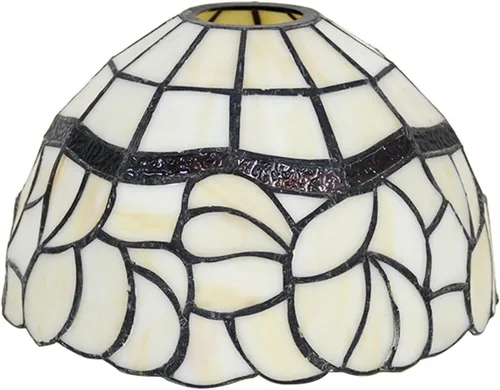 Pantalla de repuesto estilo Tiffany de 8 pulgadas, pantalla de cristal de colores pastorales florales solo para lámparas de mesa, lámparas Agujero