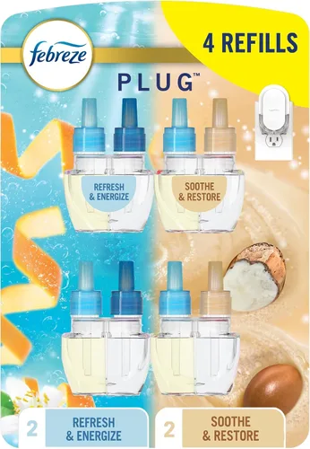 Miniatura 11 de Febreze Ambientador enchufable, repuesto de aceite perfumado que combate el olor, para el hogar, el baño y la cocina, de larga duración, gana brisa