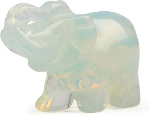 Miniatura 18 de SMQ Estatua de decoración de elefante de cristales de amatista de 2.0 pulgadas, piedras preciosas talladas a mano, figuras de cristal de buena