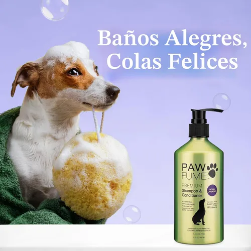 Miniatura 2 de PAWFUME Champú y Acondicionador para Caída de Pelo de Perro, Lavanda Real, 1 Paquete – Nutrir y Desenredar para un Abrigo Sedoso y Suave