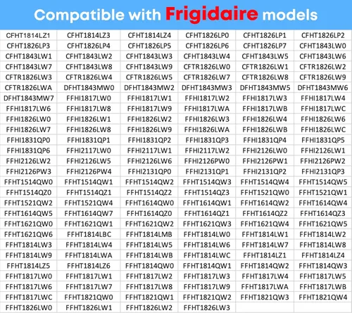 Miniatura 7 de Manijas de puerta de repuesto para Frigidaire FFTR1817LW9 FFTR1821QW1 FFTR1814QW1 LFTR1814LW1 LFHT1831QP3 FFHT1826LW2 FFTR1814QW3 FFTR1814QW0
