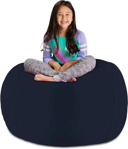 Miniatura 37 de Posh Stuffable Kids Funda de Silla Puf Rellenable para Almacenamiento de Animales de Peluche - Organizador de Juguetes Infantiles, Mediano 27