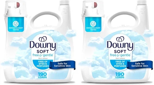 Miniatura 11 de Suavizante líquido para telas Downy Free & Gentle, 44 fl oz, 60 cargas, hipoalergénico, acondicionador de tela líquido apto para pieles sensibles