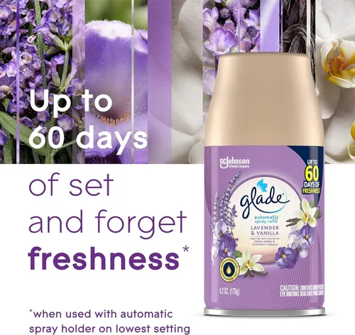 Miniatura 2 de Glade Recambio automático en aerosol, lavanda y vainilla, 6.2 onzas (paquete de 3)