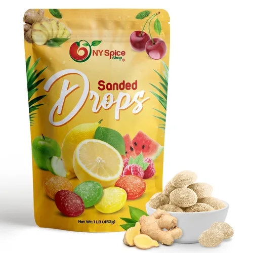 Miniatura 22 de NY SPICE SHOP Mix Fruits - Gotas de caramelo lijadas, 1 libra de gotas lijadas antiguas, dulces frescos y deliciosos a granel, caramelo duro lijado