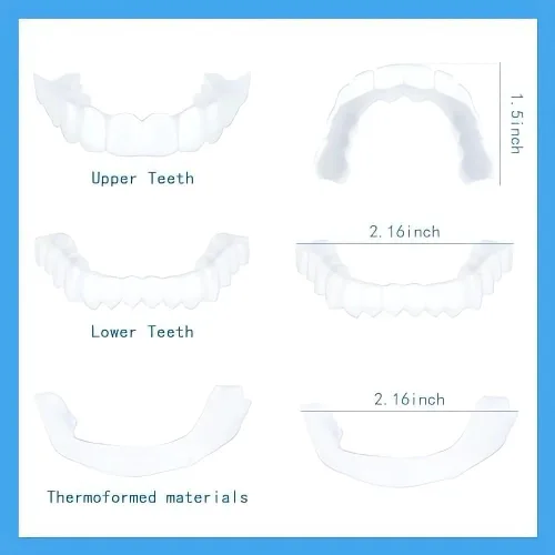 Miniatura 6 de 2 pares, cómodo y hermoso accesorio de sonrisa, aspecto natural para hombres y mujeres (6.0)