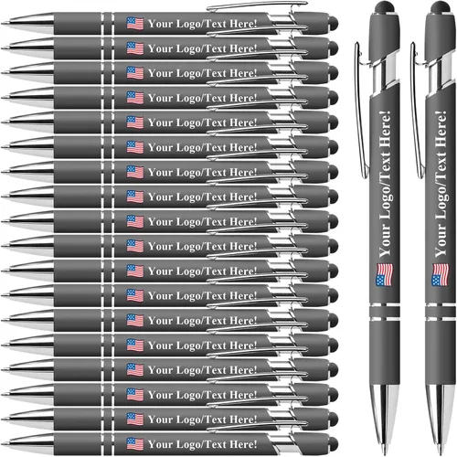 Miniatura 26 de Bolígrafos personalizados con lápiz capacitivo, bolígrafos personalizados impresos con tu logotipo o mensaje, ideales para regalos, promociones