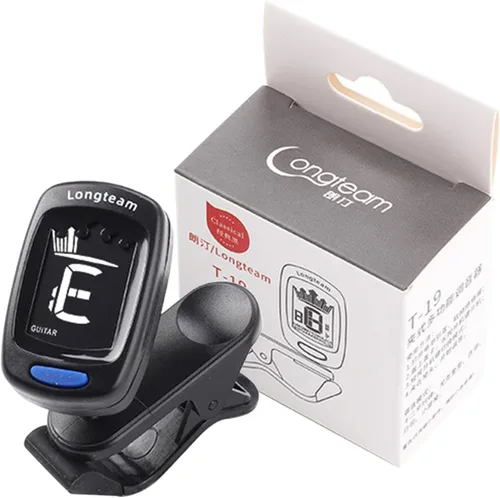 AXLOFO® Afinador de guitarra con clip para todos los instrumentos, ukelele, guitarra, bajo, mandolina, violín, banjo, pantalla LCD, rotación de 360
