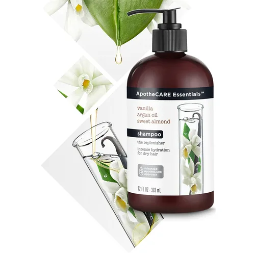 Miniatura 6 de ApotheCARE Essentials The Replenisher Champú Hidratante, Vainilla, Aceite de Argán, Almendra Dulce, 12 oz