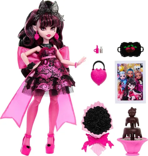 Miniatura 8 de Muñeca Monster High, Clawdeen Wolf en estilo de fiesta de bola de monstruo con accesorios temáticos incluyendo globos