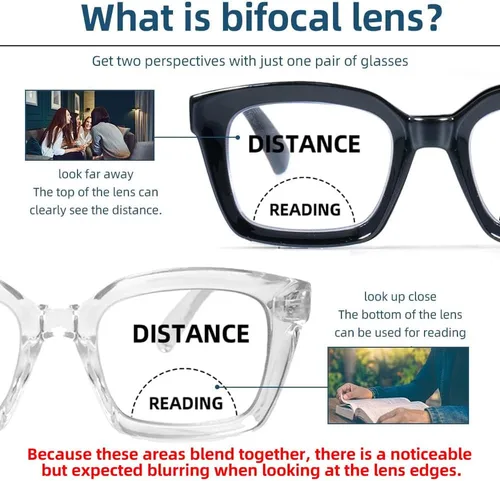 Miniatura 4 de HIYANJN Gafas de lectura bifocales para mujeres y hombres, luz azul, lectores de computadora, lentes de transición superior transparente para mujer