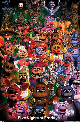 Trends International Five Nights at Freddy's - Póster de pared Ultimate Group, 22.375 x 34 pulgadas, versión sin marco