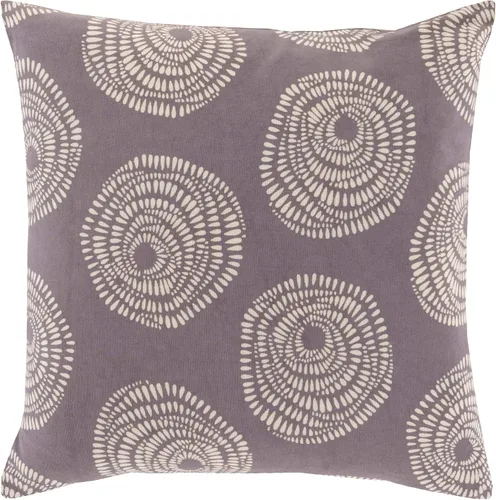 Funda de almohada decorativa con diseño de círculos y puntos de color gris medallón moderno contemporáneo de algodón extraíble