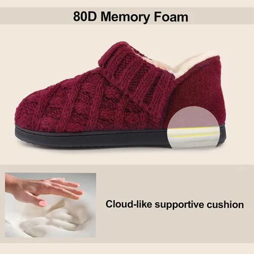 Miniatura 4 de LongBay Pantuflas cálidas para mujer, de espuma viscoelástica, para interiores y exteriores