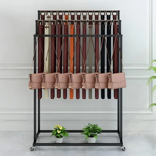 Soporte de exhibición de la tienda al por menor de ropa, Soporte de almacenamiento de contenedores de cinturón de pie Organizador de joyas, Estante
