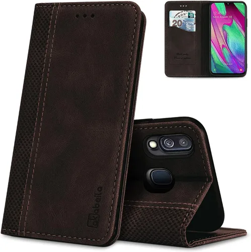 Miniatura 16 de AKABEILA Para Samsung A5 2017 Cartera Funda de Tarjeta de Crédito Titular Cierre Magnético Kickstand PU Cuero A Prueba de Golpes Flip Folio Libro