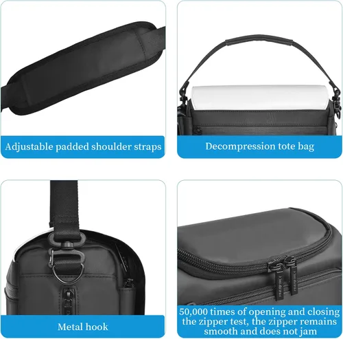 Miniatura 7 de Cwatcun Bolsa de hombro para cámara, funda cruzada impermeable, mochila compacta para fotografía, compatible con Canon/Nikon/Sony/Fuji
