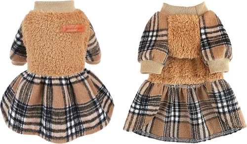 Miniatura 6 de Suéter para perro, ropa de invierno para perros pequeños, niños y niñas, vestido de otoño para cachorros, forro polar cálido, chihuahua, Yorkie