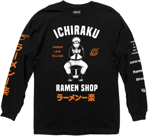 Naruto Shippuden Ichiraku Ramen Shop Anime Camiseta de manga larga para adultos con licencia oficial de Ripple Junction
