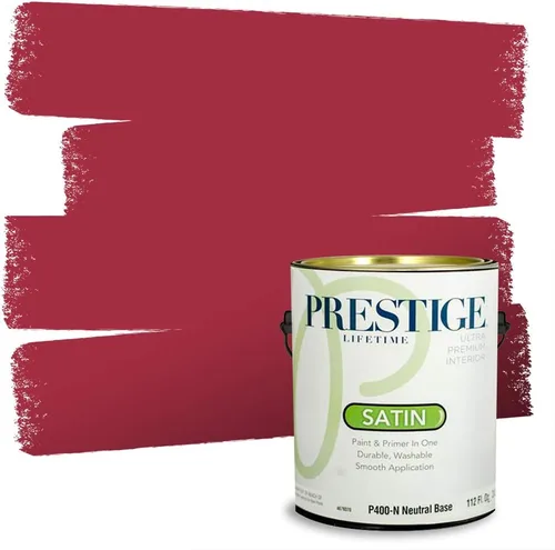 Miniatura 14 de Prestige Paints E100-T-SW6591 Pintura exterior e imprimación en uno, 1 galón, plano, combinación comparable de Sherwin Williams Amaryllis, 1 galón