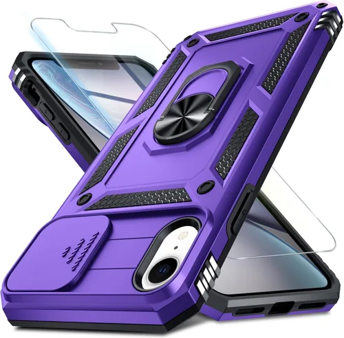 Miniatura 130 de Janmitta - Funda para iPhone 14 Pro con cubierta deslizante para lente de cámara incorporada + protector de pantalla, funda de cuerpo completo