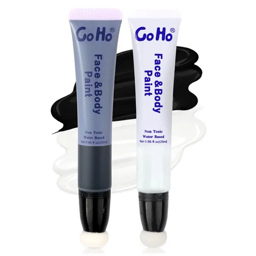 Miniatura 13 de Go Ho Barra de pintura facial verde claro, accesorios verdes, pintura corporal crema a base de agua, lavable, altamente pigmentada, suave y segura