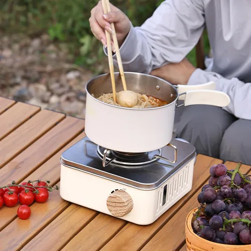 Miniatura 5 de Estufa de camping al aire libre, estufa de butano portátil, válvula de gas de acero inoxidable, estufa de propano para camping, barbacoa, picnic