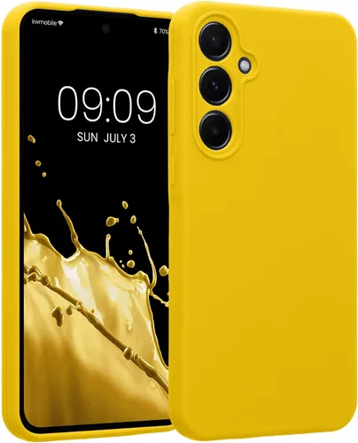 Miniatura 25 de kwmobile Funda compatible con Samsung Galaxy A13 4G - Funda delgada de silicona TPU - Acabado suave al tacto - Amarillo radiante