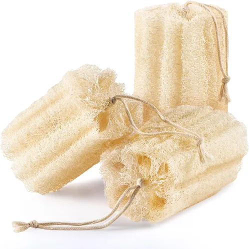 Esponja exfoliante corporal natural egipcia, esponja de esponja egipcia real natural para baño y ducha, esponja exfoliante para mujeres y hombres,