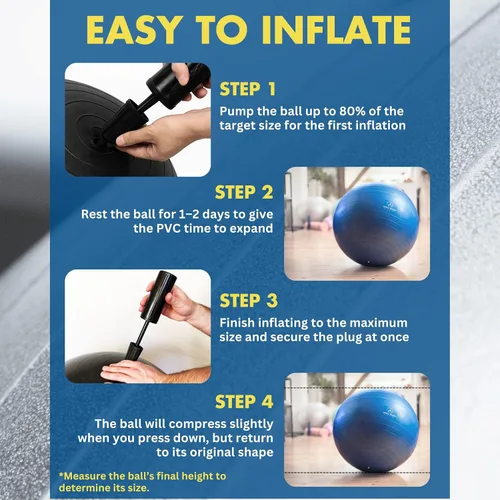 Miniatura 8 de ProBody Pilates Pregnancy Ball - Yoga Ball for Pregnancy with Book, Prenatal, Labor & Postnatal Maternity Exercise Aguamarina