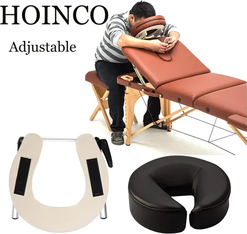 Miniatura 2 de Reposacabezas de masaje - Almohada ajustable en forma de U de aluminio para cama y cuna facial - Equipo de spa de belleza