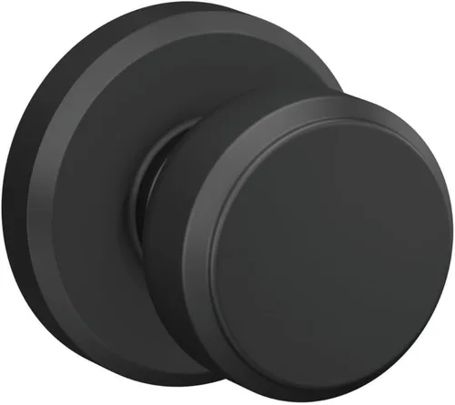 Miniatura 13 de SCHLAGE F51A BWE 622 - Pomo de puerta Bowery, cerradura de entrada con llave, color negro mate Mate negro