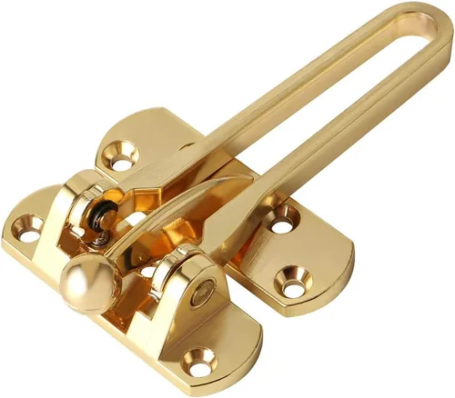 Alise Protector de puerta de barra oscilante, cerradura de pestillo de puerta para puertas delanteras e interiores, pestillo de seguridad de puerta