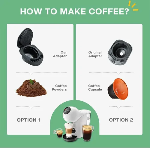 Miniatura 3 de i Cafilas Adaptador de café reutilizable para Dolce Gusto, convertidor recargable compatible con Piccolo XS/Genio S, bricolaje tu café en polvo 1