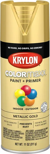 Miniatura 88 de Krylon K05599007 COLORmaxx Pintura en aerosol y base para uso en interiores y exteriores, color gris brillante para maquinaria, 12 onzas