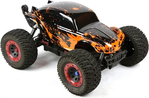 SummitLink Reemplazo de cuerpo personalizado compatible con naranja fangoso sobre negro para automóvil o camión RC escala 1/10 1/8 (camión no