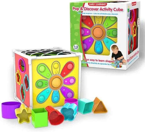 The Learning Journey: Cubo de actividades Pop & Discover – Divertido Montessori Educación Temprana – Juguete sensorial para niños – Autismo –