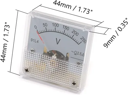 Miniatura 2 de Fielect 91L4 0-250V Medidor de voltaje del panel analógico Voltaje Medidor 2,5% Margen de error