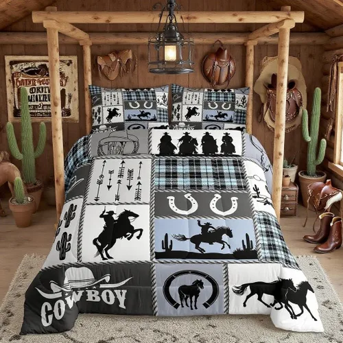 Miniatura 50 de Juego de edredón de pavo real en acuarela tamaño King, elegante y hermoso juego de ropa de cama edredón de plumas azules de 3 piezas para niños