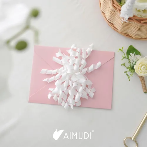 Miniatura 7 de AIMUDI Lazos Blancos de 4" Lazos Blancos Burst Lazos de Cinta Rizada Autoadhesivos para Envolver Regalos Cinta Grosgrain Lazos con Amarre Torcido
